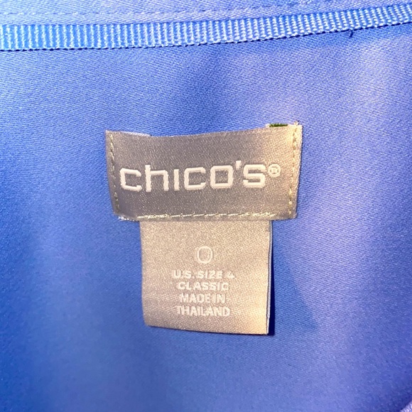 COPY - Chico’s blue, no iron button down blouse with rolled up cuffs stretch - Picture 2 of 8